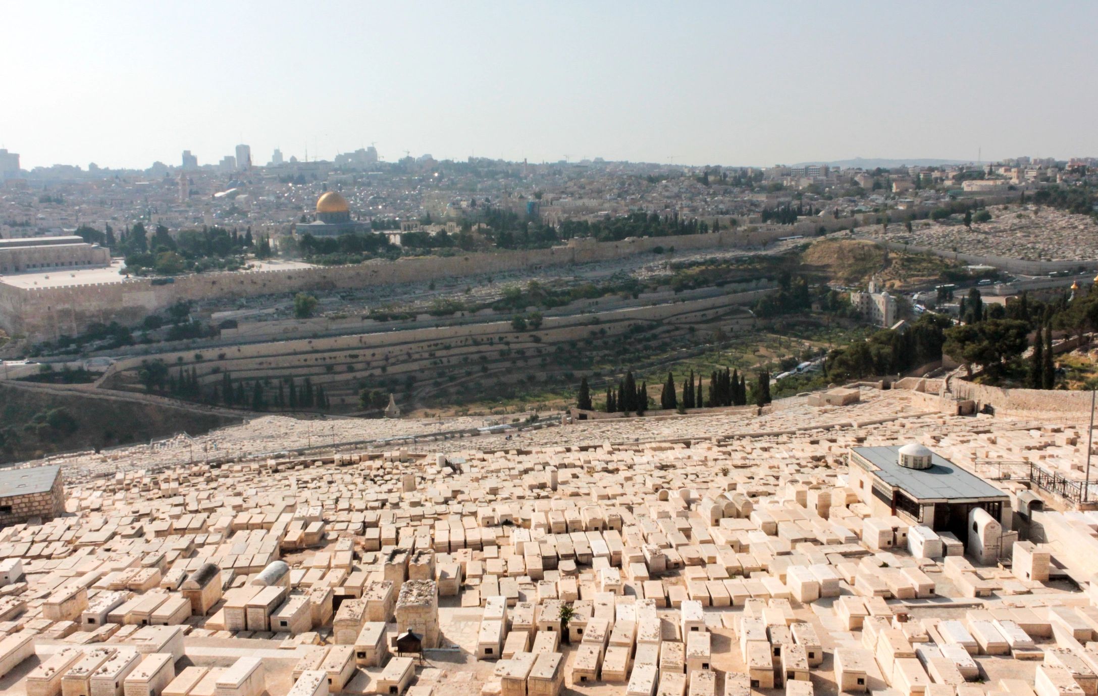 Historic cemetery view in Jerusalem